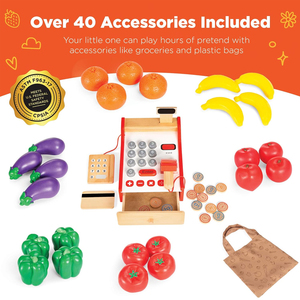 Bằng Gỗ Đa Chức Năng Siêu Thị Chơi Đặt Giả Vờ Mô phỏng Đồ Chơi Mini Trẻ Em Chơi Cửa Hàng Tạp Hóa - Product Image 2
