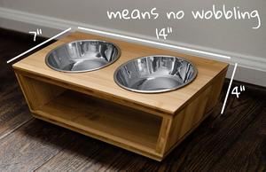 4' Raised <b>Dog</b> <b>Bowls</b> for Small <b>Dogs</b> and Cats Elevated <b>Dog</b> <b>Bowl</b> <b>Stand</b> by Pawfect Pets. Pet Feeder Comes with Four Stainless Steel - Product Image 2