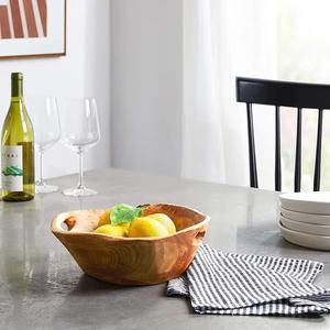 Bol à fruits artisanal en bois d'olivier, vaisselle en bois naturel - Product Image 2