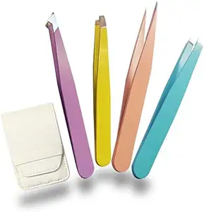 ملقط رموش علامة خاصة تطبيق رموش عالية الجودة بألوان أورنج مع حقيبة جميلة