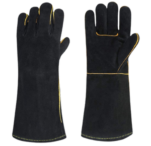 Los mejores guantes de seguridad industrial para trabajo al aire libre, piel de vaca blanca, cuero dividido, características antideslizantes y antiimpacto, resistencia al calor - Product Image 1