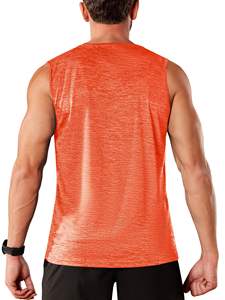 Débardeur sans manches en coton pour hommes en polyester, disponible en couleurs unies, idéal pour l'impression de vêtements de sport de marque - Product Image 2