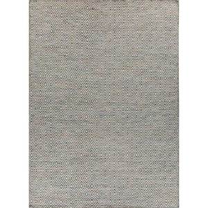 พรมลายเรขาคณิต Abrash ADWV-13047 ทำจากขนสัตว์และใยวิสโคส สีเขียว สำหรับใช้ในบ้าน - Product Image 1