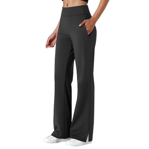 Leggings de Yoga con Logo Personalizado para Mujer, Cintura Media, Pierna Acampanada, Cintura Elástica, Estilo Urbano, para Gimnasio y Yoga - Product Image 4