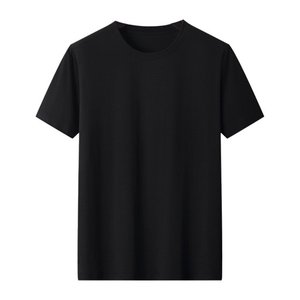 T-shirts pour hommes 100% coton décontracté col rond manches courtes basique lourd doux t-shirts unis coupe classique t-shirts - Product Image 1