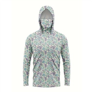 Personalizado bajo MOQ sublimación Impresión de secado rápido poliéster rendimiento pesca Sudadera con capucha UPF 50 camisa de pesca con capucha - Product Image 4
