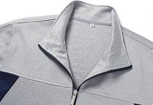 Conjunto informal de atletismo con cremallera completa para hombre, chándal de manga larga con cuello levantado y chaqueta deportiva y pantalones para correr en invierno - Product Image 3