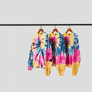 MOQ bajo Custom Street Wear Tie-Dye Sudadera Algodón Mezclado Ropa de invierno Sudaderas de gran tamaño para hombres - Product Image 3