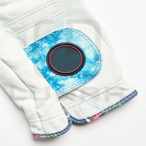 Premium <b>Thin</b> Feeling Cabretta Leather Soft Touch and Feel Leather Golf <b>Gloves</b> With Sublimation on Patch Wrist Fingers of <b>Gloves</b> - Product Image 2