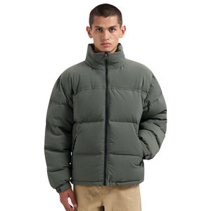 Veste pour homme, personnalisée, à capuche, légère, en gros, rembourrage en bulles, matelassée, en polyester, avec logo, veste matelassée pour homme - Product Image 1