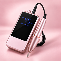 Machine à ongles électrique professionnelle rechargeable par USB, haute vitesse 0~45000 tr/min, lime à ongles pour le nail art