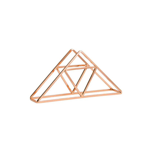 Porte-serviettes décoratif de table de fête de Noël en gros Porte-serviettes créatif en forme de triangle Porte-serviettes en or rose Support de rangement de mouchoirs - Product Image 1