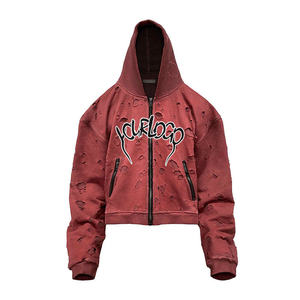 เสื้อฮู้ดมีซิปผ้าหนามีสไตล์สำหรับผู้ชายผ้าหนาใส่สบายปรับแต่งได้ตามที่ต้องการ - Product Image 2