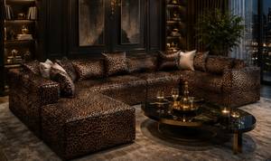 Three Seat Fabric Sectional <b>Sofa</b> Set Modular Loose Back <b>Inflatable</b> Contemporary Style Max Luxury Hotel - Product Image 4