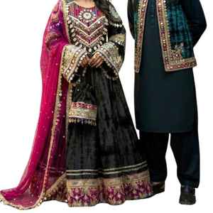 ชุดเดรสยาวสไตล์วินเทจแบบดั้งเดิมของอัฟกานิสถาน ผ้าชีฟองปักลาย คุณภาพสูง ขายส่งสำหรับเด็กผู้หญิง - Product Image 1