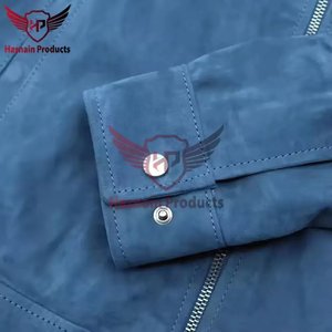 <b>Men</b> Premium <b>Suede</b> <b>Jacket</b> Casual Zip Up Stand Collar Winter Fashion Outerwear - Product Image 4