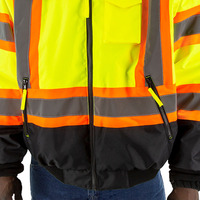 2025 suministro de fábrica OEM hombres de manga completa transpirable de alta visibilidad ropa de trabajo amarillo reflectante seguridad trabajador de la construcción chaqueta