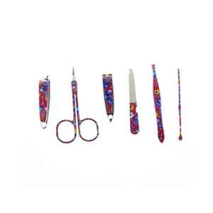 6 en 1 couverture souple fleur imprimé voyage manucure pédicure ensemble Kit outil pour femmes hommes fille garçon vacances cadeau de noël cadeau - Product Image 5