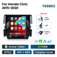 NaviFly NF nouvelle caméra panoramique à écran tactile Android 360 pour Honda Civic 2015-2020 avec jeu de voiture Android auto
