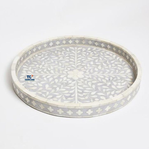 Mère Perle Os Incrustation Plateau de Service Nouvelle Arrivée 2023 À La Mode Ramadan Eid Cadeaux À La Main Thanh Cong H270923 Couleur Naturelle - Product Image 6