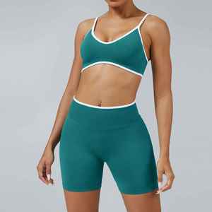 Conjunto de yoga Cintura alta con ropa de entrenamiento acolchada sin costuras Sujetador deportivo para mujer - Product Image 4