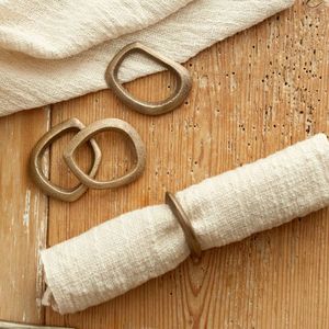 Decorative metal napkin <b>ring</b> <b>holder</b> for wedding party dining table with intricate floral inspired design - Product Image 4