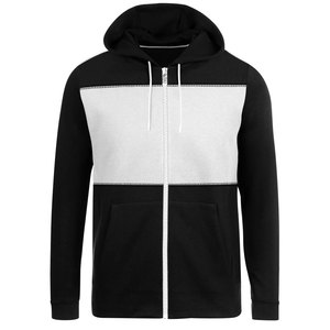 High Quality Custom Men's Heavyweight Zipper Hoodie Two <b>Panels</b> Men Zipper Hoodies - Product Image 1