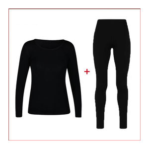 Venta al por mayor de ropa interior térmica de invierno personalizada traje sin costuras transpirable cálido térmico Calzoncillos largos para hombres y mujeres señoras Conjunto Clásico - Product Image 5