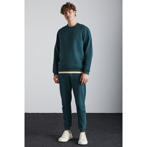 Pantalon de survêtement pour homme GRIMELANGE Adens, en coton biologique de qualité supérieure, tissu intérieur brossé, jambe élastiquée - Product Image 3