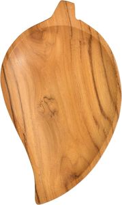 Plato de Servir de Madera de Teca con Forma de Hoja Natural Vintage |   Platos de Madera para Servir Comida |   ARTESANÍAS DE INDIA SHINE, Tamaño Personalizable - Product Image 2
