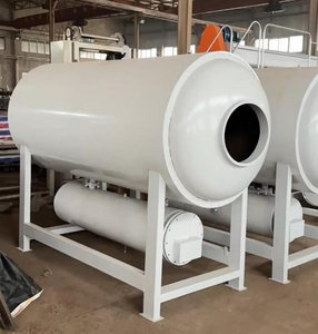 Stérilisateur à vapeur horizontal rond pour la stérilisation du substrat de champignons, équipement de stérilisation des sacs de culture de champignons - Product Image 1