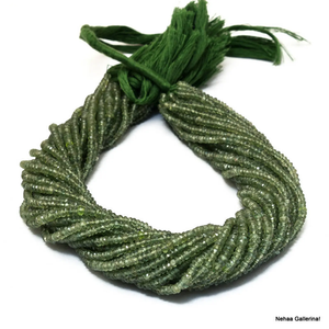 AAA + piedra preciosa de apatita 2mm-3mm Rondelle Micro cuentas facetadas Natural verde apatita piedras preciosas semipreciosas cuentas sueltas para joyería - Product Image 2