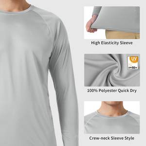 Camisa de natación ligera de secado rápido para hombre, UPF, de manga larga, resistente a las arrugas, tela de uso de MMA para playa - Product Image 2