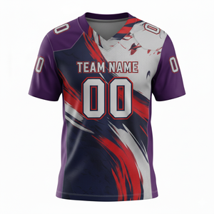 Maillot de football américain sublimé personnalisable, respirant, avec emplacement pour logo avant - Product Image 2