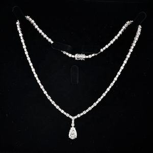 Haute qualité vvs Moissanite diamant collier argent plaqué 925 VVS Passes diamant testeur pour mariages cadeaux pour les femmes - Product Image 1