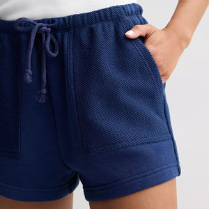 Dernière conception à la mode 2025 shorts pour femmes 100% coton couleur marine solide respirant streetwear hip hop shorts pour femmes - Product Image 6