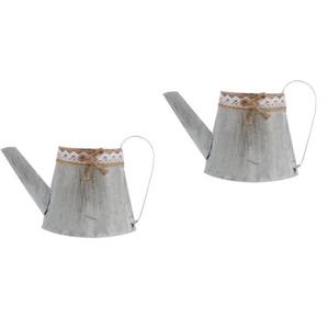 Ensemble d'arrosières décoratives en métal rustique, style ferme vintage, élément d'ambiance élégant pour la décoration de jardin, de maison et d'étagères - Product Image 2