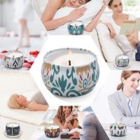 Lot en vrac de 9 bougies parfumées coffret cadeau pour femme 225H Burn Aromatherapy avec 2 sous-verres Idéal pour la maison Anniversaire Fête des mères