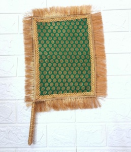 พัดผ้ากำมะหยี่ทำด้วยมือและผ้าบรอคเตอร์ตกแต่งงานแต่งงานอินเดียจัดงานแต่งงาน & ตกแต่ง mehi panjabi panjabi - Product Image 2