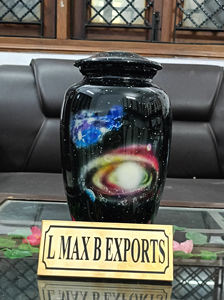 Urnas de cremación de textura cremosa para adultos de metal para cenizas humanas con precio al por mayor de terciopelo gratis - Product Image 4