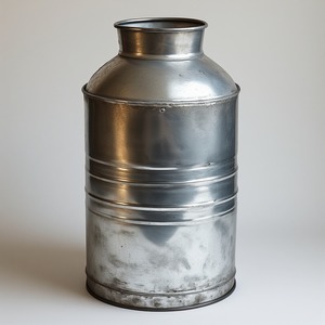 Bidon de lait galvanisé durable fabriqué à la main avec une finition rustique, parfait pour les fermes de jardin et les maisons élégantes - Product Image 6