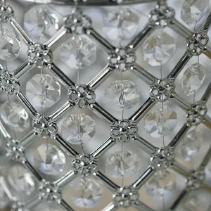 Elegante portavelas de cristal con forma de cilindro con redondo decorativo de Metal Ideal para decoración de Mesa del hogar y uso de bodas - Product Image 6