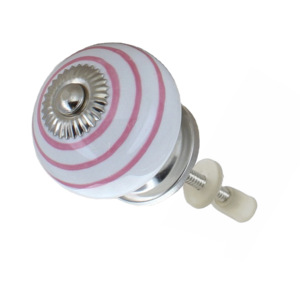 Bandes roses industrielles faites à la main boutons en céramique blanche tiroir armoire poignée tire pour armoire cuisine commode chambre à manger - Product Image 2