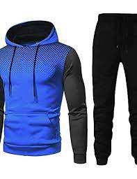 Ensembles de survêtements à capuche imprimés pour hommes Full Zip Sweatsuit Casual Jogging Active Lightweight 2 Piece Outfits - Product Image 6