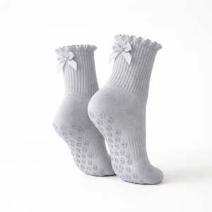 Hot Selling Anti Slip Custom Yoga Crew Ruffle <strong>Soft</strong> Yoga Pilates Grip Sports <strong>Socks</strong> for Female - Product Image 3