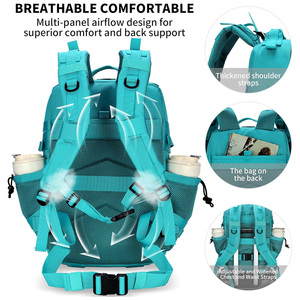 Mochila táctica personalizada OEM con logotipo de impresión bordado al aire libre senderismo Camping bolsa de viaje duradero de gran capacidad proveedor - Product Image 3
