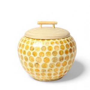 Jarrón Decorativo Hecho a Mano con Incrustaciones de Nácar para Organización del Hogar, Cocina y Mesa - Product Image 6