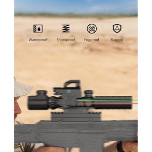 MidTen 3-9x32 Sporting Scope Combo Dual <b>Illuminated</b> Optics Red Green Dot Sight Professional Hunting Firearm 20mm Picatinny Rail - Product Image 6