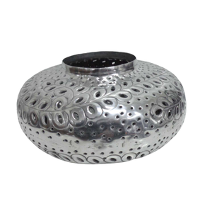 Gran DISEÑO DE ALUMINIO redondo votivo titular níquel plata Color vela tarro para decoración del hogar hecho a mano personalizado - Product Image 1