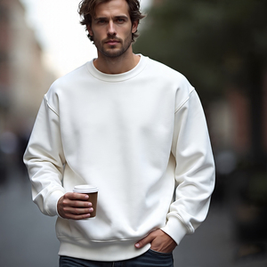 Sudaderas con cremallera 1/4 de alta calidad para hombre, sudaderas de algodón y poliéster transpirables de manga larga de gran tamaño para hombre - Product Image 1